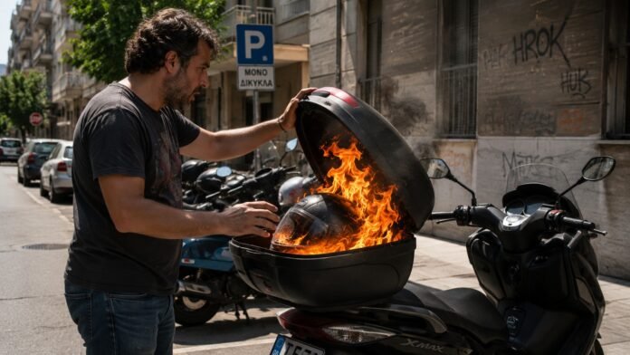 Καύσωνας:-Γιατί-το-κράνος-σας-δεν-πρέπει-να-αποθηκεύεται-στο-top-case-ή-κάτω-από-τη-σέλα