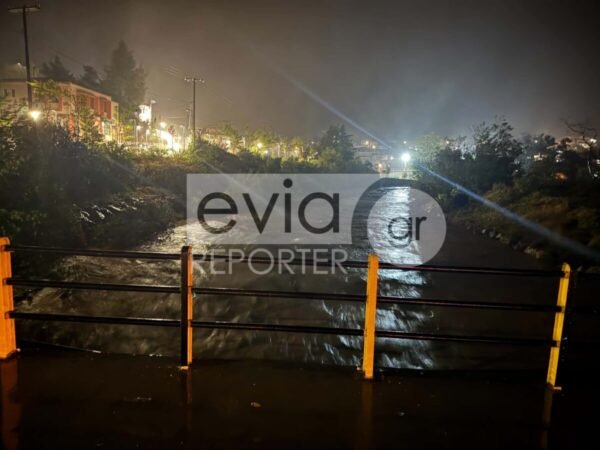 ΕΚΤΑΚΤΟ-–-Βόρεια-Εύβοια:-Ξεχείλισε-ο-ποταμός-Κηρέας-–-Κλειστοί-δρόμοι